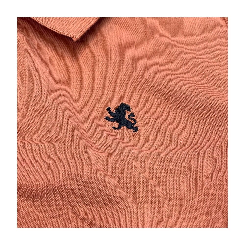 Express Polo Shirt Men's Large Coral 100% Cotton Short Sleeve Golf Performance - Picture 4 of 8
